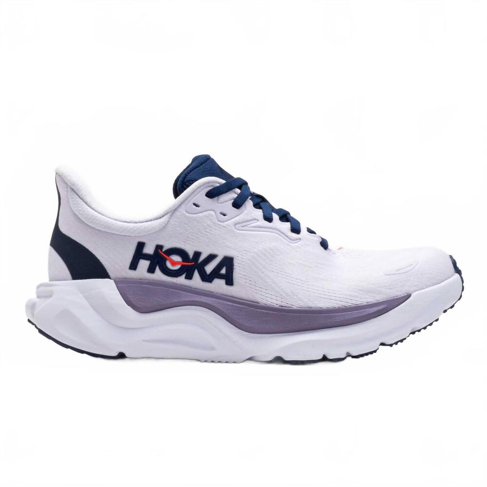 NEW HOKA women's arahi 8 running shoes in starlight flow/midnight blue
